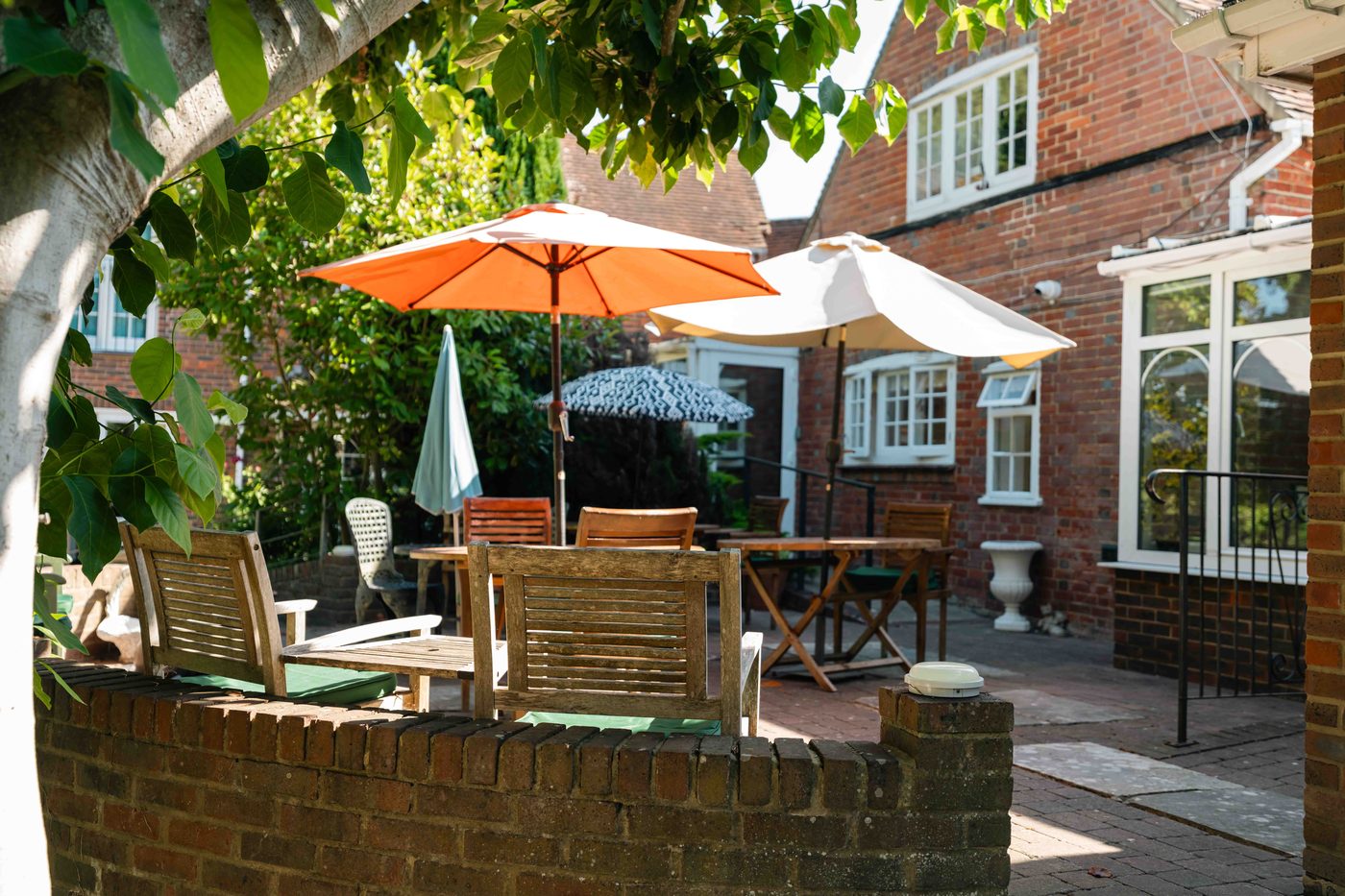 The landscaped gardens at Little Brook House